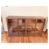 MCM AMISH MADE WOOD & GLASS SHELVING UNIT WITH