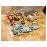 GROUP OF CLOWN FIGURES