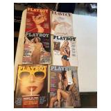 6 PLAYBOY MAGAZINES SEE PHOTO FOR DATES