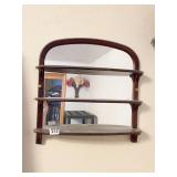 18X18X5 MIRRORED BACK 3 TIER WALL MOUNT DISPLAY