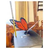 LARGE WOODEN PAINTED BUTTERFLY, WALL MOUNT, NEW