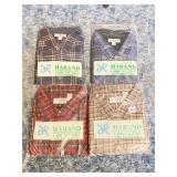 4 NEW VINTAGE HABAND FLANNEL MENï¿½S SHIRTS, SZ 3X