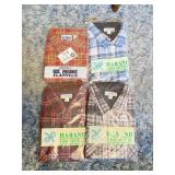 4 NEW VINTAGE HABAND FLANNEL MENï¿½S SHIRTS, SZ 3X