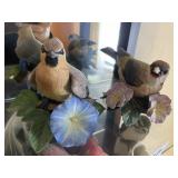 2 LENOX FIGURINES CEDAR WAXWING & EUROPEAN