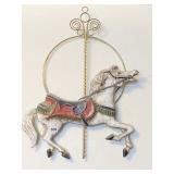 27" CAROUSEL HOUSE WALL HANGING, SIGNED CLARE