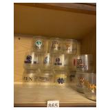 PITT AND OTHER FOOTBALL HIGHBALL GLASSES