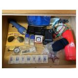 FLASHLIGHT, PILL HOLDER, ETC.