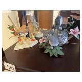 2 LENOX FIGURINES NORTHERN MOCKINGBIRD & MARSH