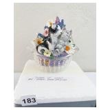 CUDDLE UP CUTIES CATS IN GLASS BASKET