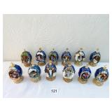 FRANKLIN MINT 12 DECORATED EGGS INCL. COA AGONY