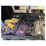 FOUR PAIRS OF GLOVES HAVE BEEN WORN