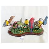 SUMMER HARMONY BY DANBURY MINT BIRDS ON PEDESTAL