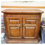 FLIP TOP SERVING CART W/ PULL OUT DRAWER 19" D X