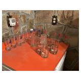 LARGE ASSORTMENT OF BEER GLASSES