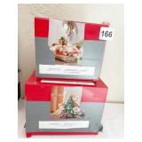 TWO LENOX CHRISTMAS CAT NAP, FESTIVE FELINES