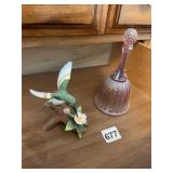 FENTON BELL, HUMMINGBIRD FIGURINE