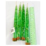 EMERALD LUCITE ACRYLIC TAPERED CANDLES