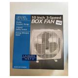 10" INCH 3-SPEED BOX FAN NEW IN BOX