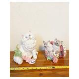 THE FRANKLIN MINT FINE PORCELAIN CAT FIGURINES,