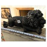 VINTAGE SILVESTRI 19" L LION BRONZE FINISH CHALK