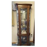 CURVED GLASS SIDE CURIO CABINET 6