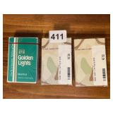 3 PACKS OF SEALED PLAYING CARDS, GOLDEN LIGHTS