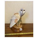 FRANKLIN MINT THE BARN OWL, FINE PORCELAIN ON