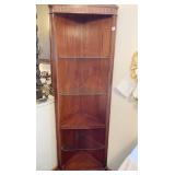 OAK CORNER CABINET 76" H X 25" W X 12" D