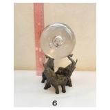 3 ELEPHANTS HOLDING UP A GLOBE