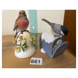 FRANKLIN MINT THE LINNET BELL AND US BIRD HOUSE