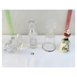 FRANKLIN MINT CRYSTAL POLAR BEARS CLIMBING 4" H,