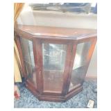 FLAT WALL LIGHT UP CURIO 29" H X 30" W X 11" D