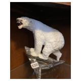 FRANKLIN MINT PORCELAIN FIGURINE ON CRYSTAL LARGE