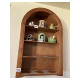 DOME TOP WOOD SHELF UNIT