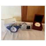 SLIM RADIO W/ BOX, DESK CLOCK ALL NEW