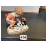 LENOX FEEDING KITTY FIGURINE