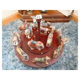 12 ASSORTED CAROUSEL HORSES WITH TWO TIER