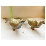 2 BRASS PHEASANT 14" L