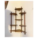 5 TIER WALL MOUNT CORNER DISPLAY SHELF, 24X15