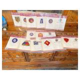 12 US COMBAT PATCHES OF WORLD WAR II WITH