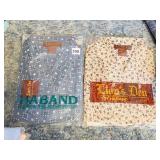 2 NEW MENï¿½S LIONï¿½S DEN DRESS SHIRTS, SZ 4X