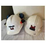 2 ARMY CORP OF ENGINEERS HARD HATS W/ EAR