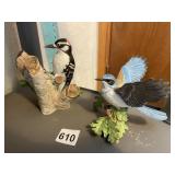 LENOX WESTERN SCRUB JAY & HAIRY WOODPECKER