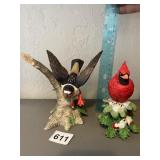 LENOX CHRISTMAS CARDINALS & CLIFF SWALLOW FINE