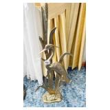 BRASS CRANE 19" H