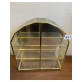 FIGURINE DISPLAY CASE WITH DOME PANEL TOP GLASS