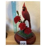 DANBURY MINT OH BEAUTIES RED CARDINAL WITH