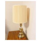 2 BRASS LAMPS WITH SHADES