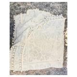 POWDER BLUE CHENILLE QUEEN SIZE BED SPREAD WITH