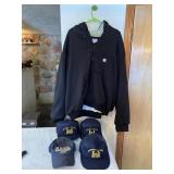 3 X HOODIE AND 4 HATS 3 NEW